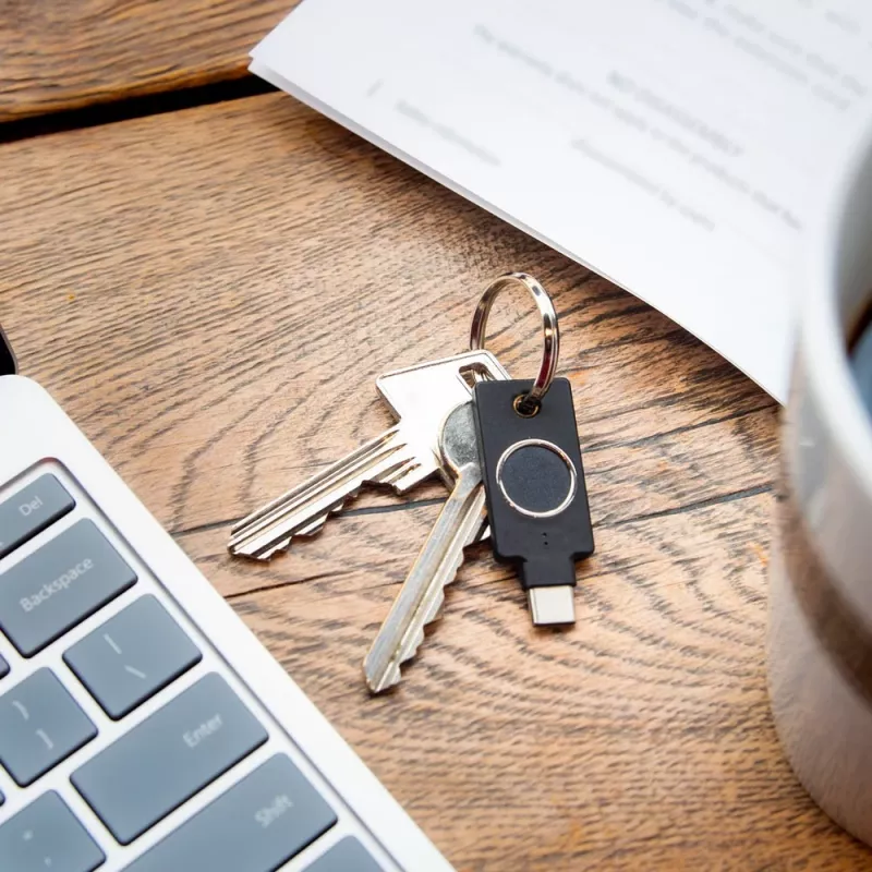 YubiKey C Bio FIDO Edition Yubico Schwarz Passwortlose Authentifizierung