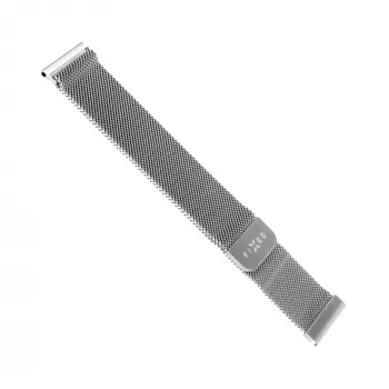 Uhren-Mesh-Armband FIXED FIXMEST-22MM-SL — 22 mm, Schnellverschluss, silber, Edelstahl