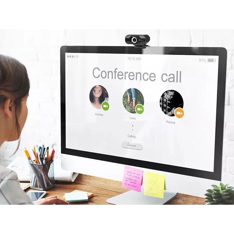 Webcam Tracer WEB007 2 MP 1920 x 1080 Pixel USB 2.0 Schwarz