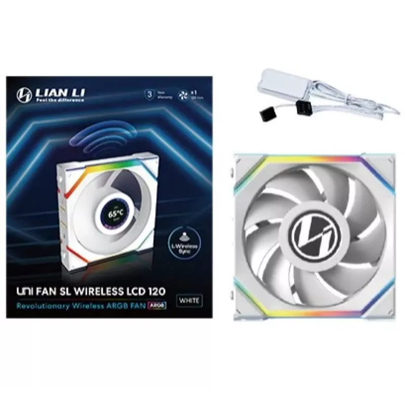 Lian Li UNI FAN SL Wireless LCD 120 12 cm Weiß 29.5 dB 50.08 cfm