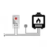 Thermostat DELOCK 66824, Kunststoffgehäuse, IP20, 30 W, 250 V, 10 A, 43×60×33 mm, grau/rot