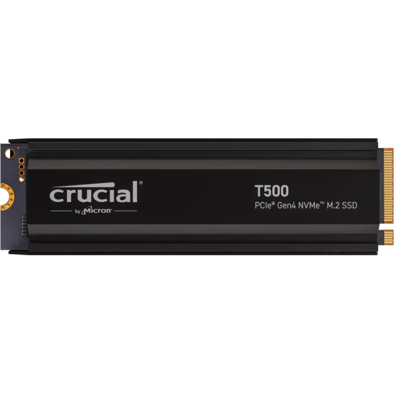 SSD-Laufwerk Crucial T500 2 TB M.2 NVMe PCIe 4.0 7400/7000 mit Kühlkörper