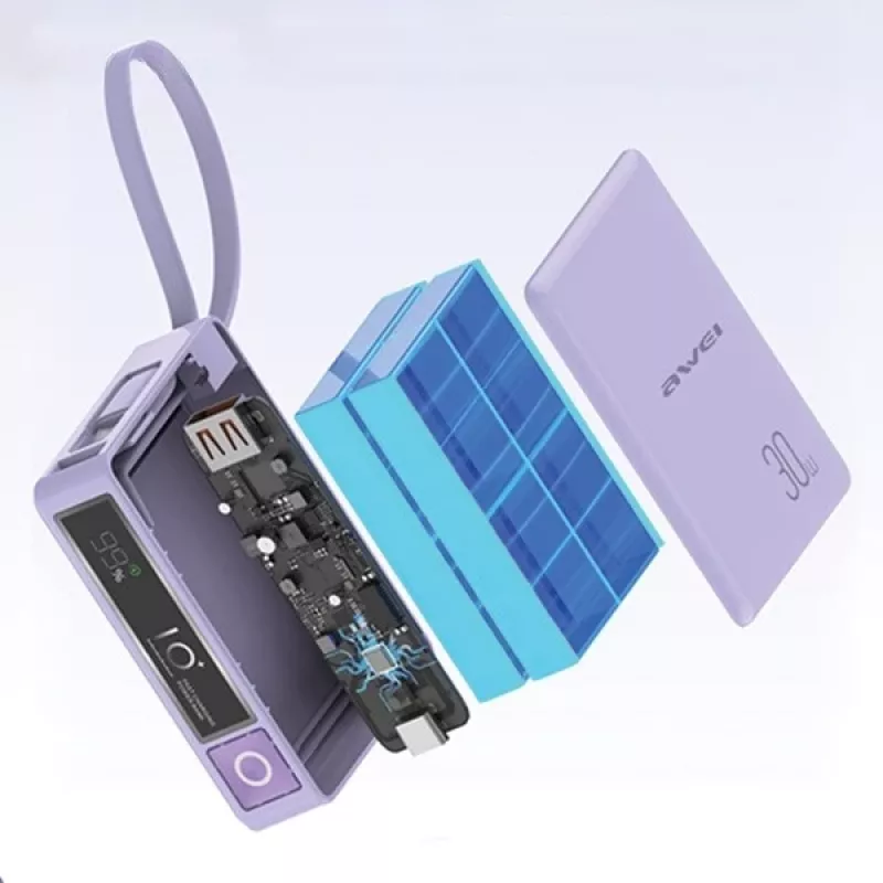 Powerbank 10000mAh 30W P87K Integriertes USB-C