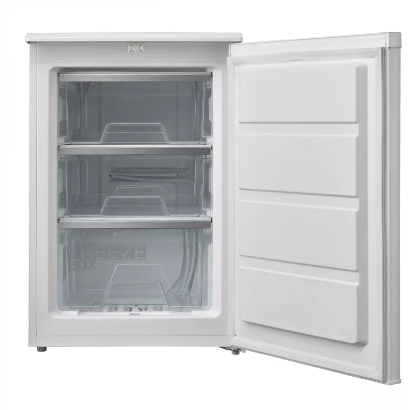 Midea Gefrierschrank | MDRD129FZE01 | Energieeffizienzklasse E | Standgerät | Freistehend | Höhe 84,5 cm | Gesamtnutzinhalt 86 L | Weiß