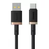 Baseus Dura USB Typ A auf Typ C 60 W Schnellladekabel 2 m Schwarz, Gold