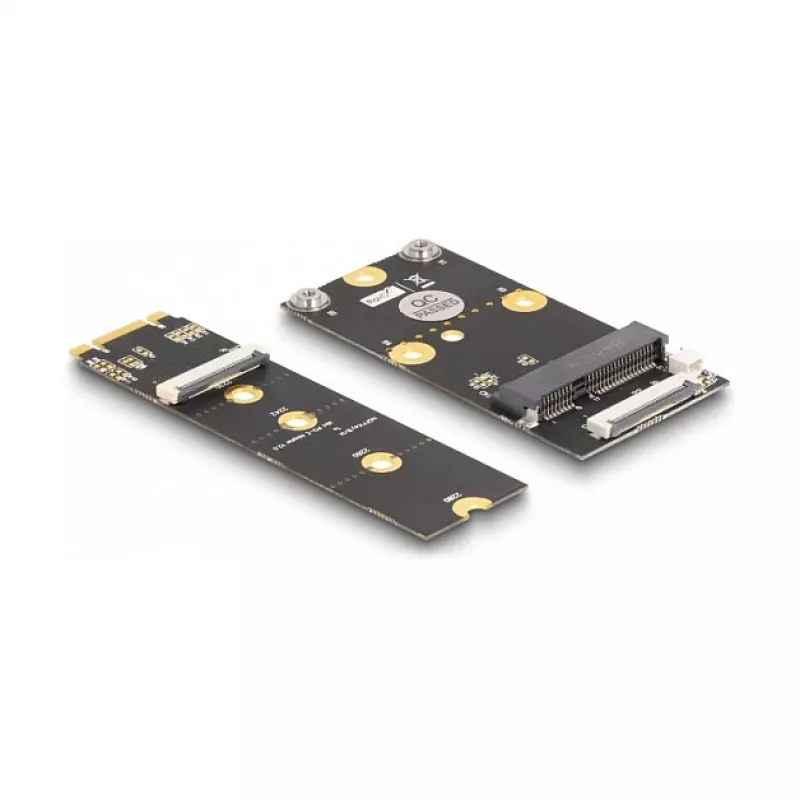 DeLOCK Konverter M.2 Key B+M Stecker auf Mini PCIe Slot flexibles Kabel