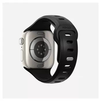 Uhrenarmband Nomad Tempo Band Schwarz Gummi, 18 mm Breite, passend für Handgelenke 135–175 mm