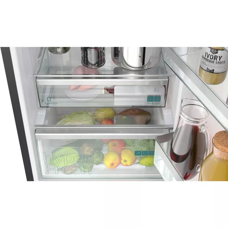Kühl-Gefrierkombination Siemens KG39NSBBF freistehend 363 L, NoFrost, 33 dB, schwarz