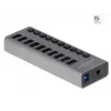 DeLOCK Externer 5 Gbps USB-Hub mit 10 Ports + Schalter