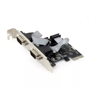 Interne serielle Karte GEMBIRD SPC-22 PCIe RS-232 Low-Profile, WCH382, 16000 Kbit/s, 67×120×20 mm, schwarz
