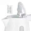 Elektrischer Wasserkocher SEVERIN 1 L 2200 W weiß – kabellos, 360° Basis, verdecktes Heizelement