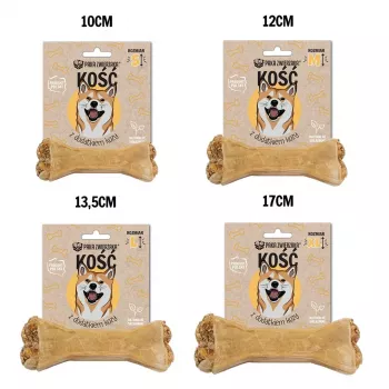 PAKA ZWIERZAKA Knochen mit Ziege XL 17 cm - Hundesnack - 115g