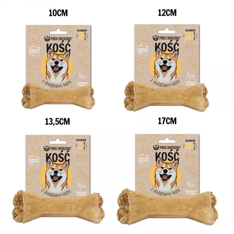 PAKA ZWIERZAKA Knochen mit Ziege XL 17 cm - Hundesnack - 115g