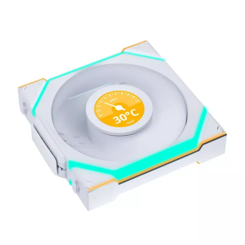 Lian Li UNI FAN SL Wireless LCD ARGB 120 mm Weiß 3er-Pack