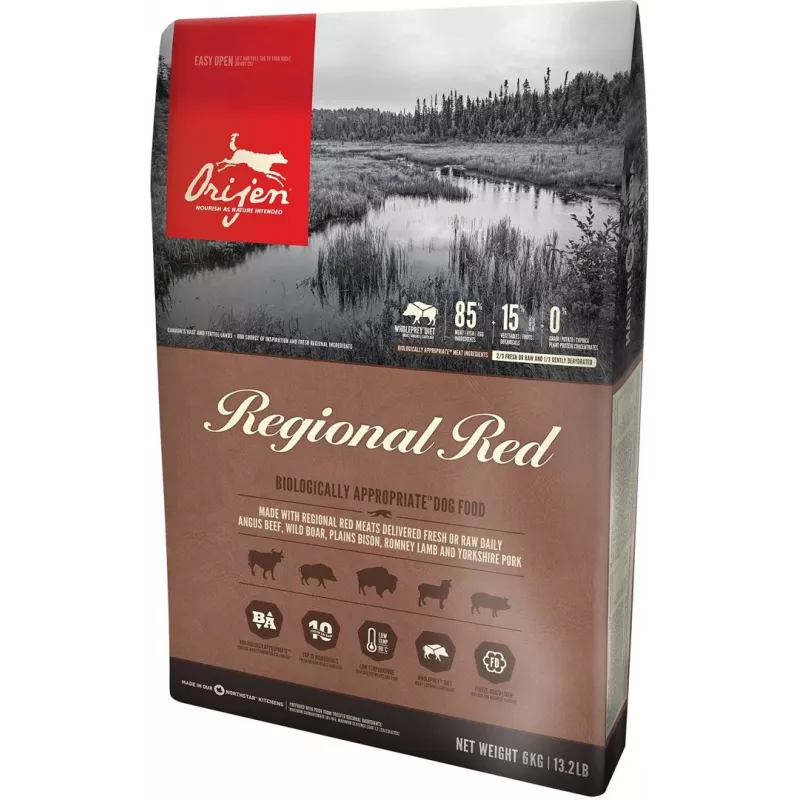 ORIJEN Regional Rot - Trockenfutter für Hunde - 6 kg