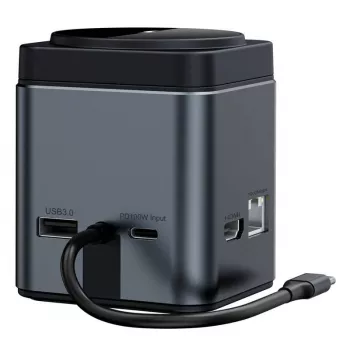 Dockingstation BlitzWolf BW-TH17 9-in-1 mit 15W Ladegerät — USB-C, HDMI, PD-Anschlüsse