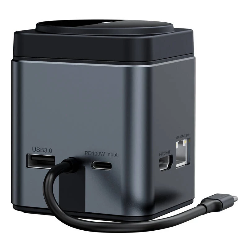Dockingstation BlitzWolf BW-TH17 9-in-1 mit 15W Ladegerät — USB-C, HDMI, PD-Anschlüsse