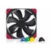 140 mm Noctua NF-A14 PWM chromax.Schwarz.swap Gehäuselüfter, 12V, 300–1500 RPM, PWM, 140.2 m³/h, 24.6 dB