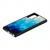 Schutzhülle iKins für Samsung Galaxy Note 20 — Blue Lake und Schwarz, schlank Cover
