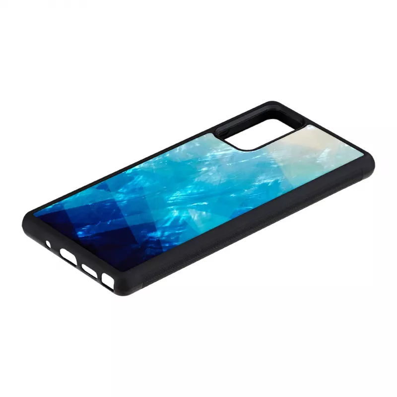 Schutzhülle iKins für Samsung Galaxy Note 20 — Blue Lake und Schwarz, schlank Cover