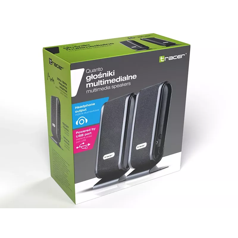 Lautsprecher 2+0 Quanto Schwarz USB