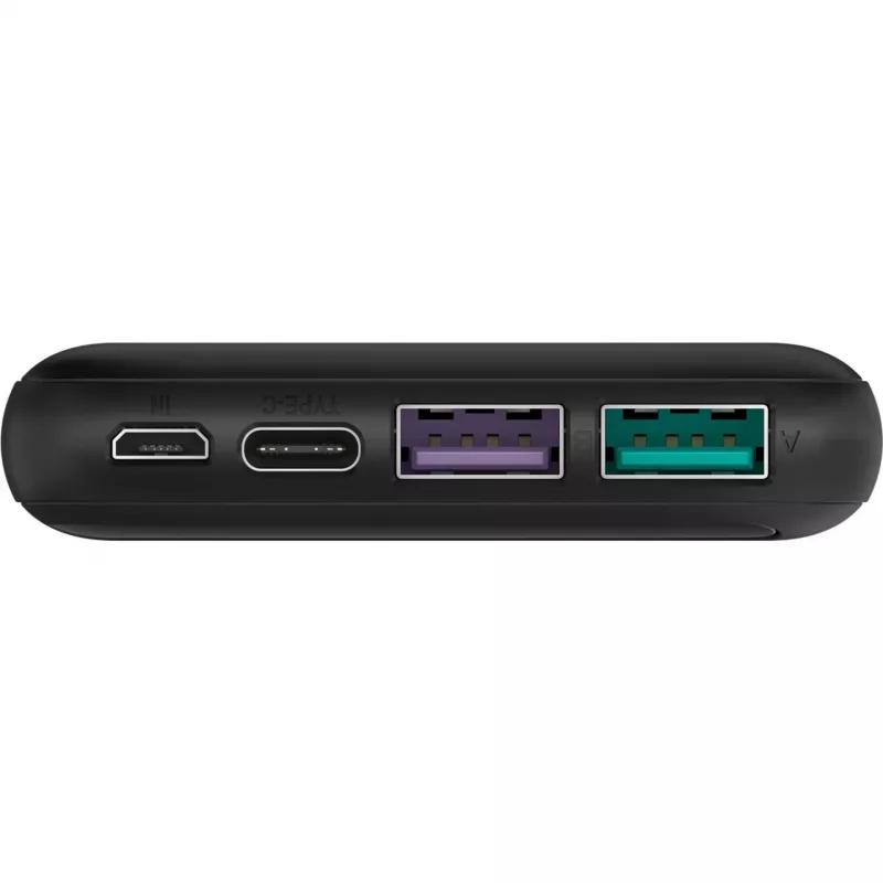 Fast-Charging-Powerbank 10.000 mAh (schwarz, USB-C PD, QC 3.0, 10.000 mAh)
