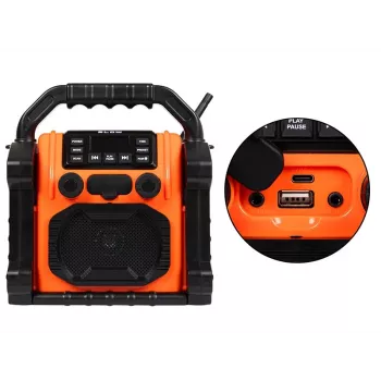 Tragbares AM/FM-Radio BLOW RA14 Baustellenradio, batteriebetrieben, AM- und FM-Empfang
