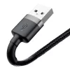 Baseus Cafule USB Lightning Kabel 2A 3m (Schwarz+Grau)