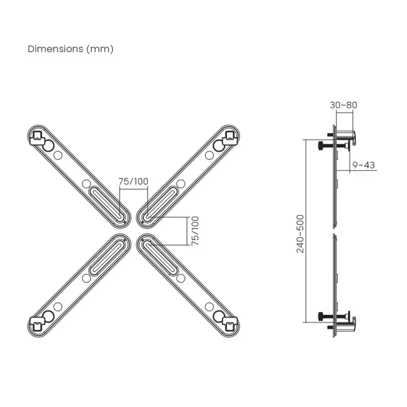Adapter für Bildschirme ohne VESA MC-990