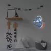 Dekorative Neonleuchte MANTA SNL90MT Style Neon Lights — Astronaut auf Rakete Motiv