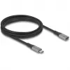 DeLOCK USB-Kabel USB4 Gen 2x2 2m USB-C Schwarz Grau 81202