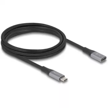 DeLOCK USB-Kabel USB4 Gen 2x2 2m USB-C Schwarz Grau 81202