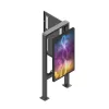 Edbak POK101 Stahlgehäuse für Digital Signage Display, Schwarz, Hochformat 862x200x1981mm