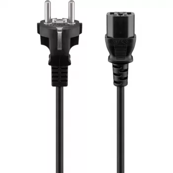 Goobay IEC-Kabel 5 m Schwarz Netzstecker Typ F IEC C13 H05VV-F3G