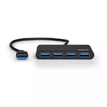 USB-Hub Port Designs 900121 USB 3.2 Gen 1 Typ-A 5000 Mbit/s Schwarz