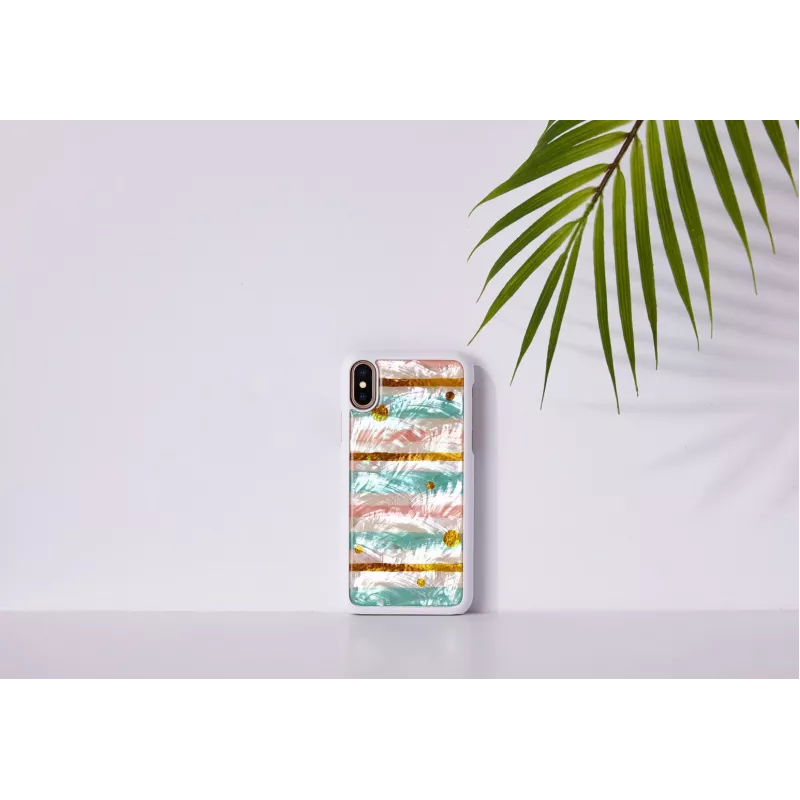 Smartphone-Hülle iKins für iPhone XS / iPhone XS Max – pop mint Schwarz
