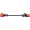 Adapter für Gemini flex 11 kW, CEE Rot Dreiphasen-Wechselstrom 16A > CEE Rot 32A (schwarz, 30 cm)