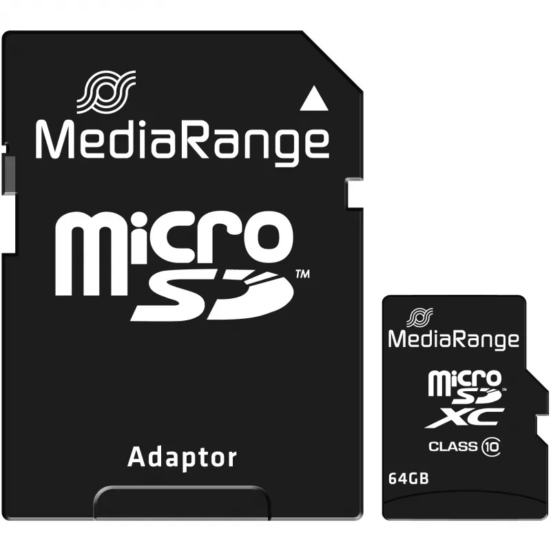 Speicherkarte MediaRange 64GB MicroSDXC Class 10 MR955