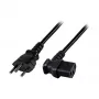 EFB-Elektronik Netzkabel Schweizer Typ 12 - C13 90°, schwarz, 1,8 m, 3 x 0,75 mm² Hersteller: EFB Elektronik (EK483.1,8V2)