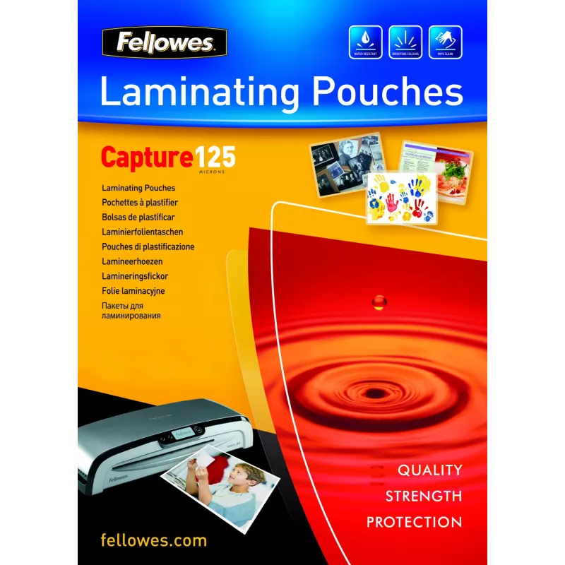 Fellowes A6 Glossy 125 Micron Laminierfolien – 100er-Pack