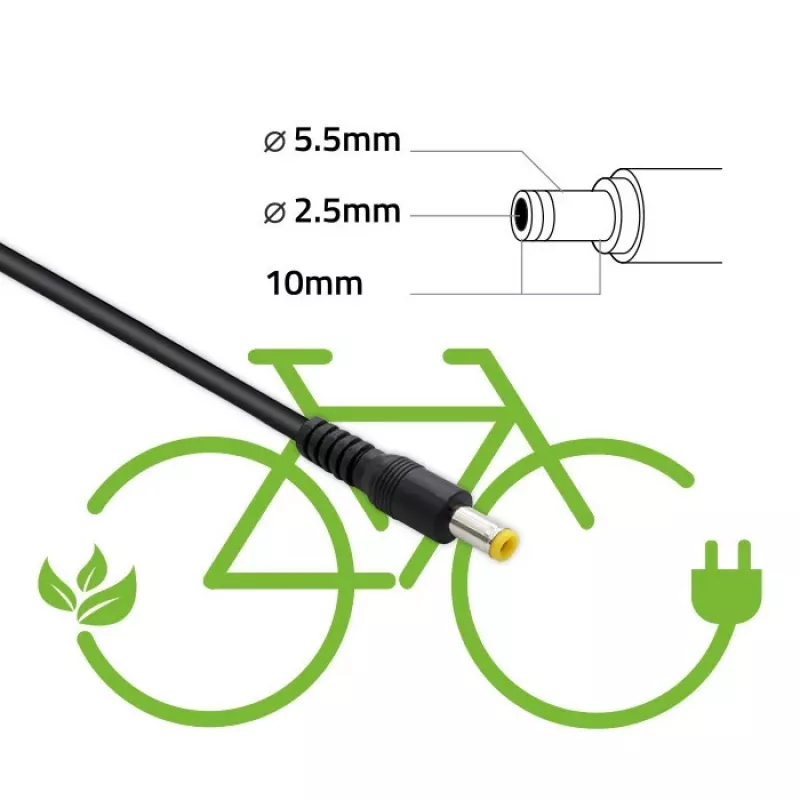 Qoltec 50761 Ladegerät für E-Bike-Akkus 36V | 42V | 2A | 5,5*2,5