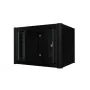 Wandmontage-Rack LOGON RWM06U45BL 6U Schwarz Schlüsselschloss Kabelmanagement