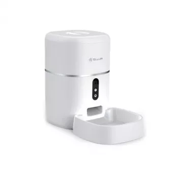 Automatischer Futterspender Tellur TLL331461 mit UltraHD-Kamera, 4 l, Weiß