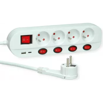 ROLINE Power Strip 4x UTE einzeln schaltbar 3m (19.07.2347)