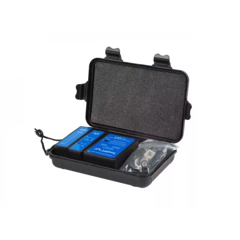 Netzwerkkabeltester Lanberg NT-0404 PoE-Tester Schwarz Blau