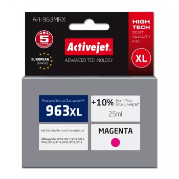 Activejet AH-963MRX Tinte (Ersatz für HP 963XL 3JA28AE; Premium; 1760 Seiten; 25 ml, Magenta)
