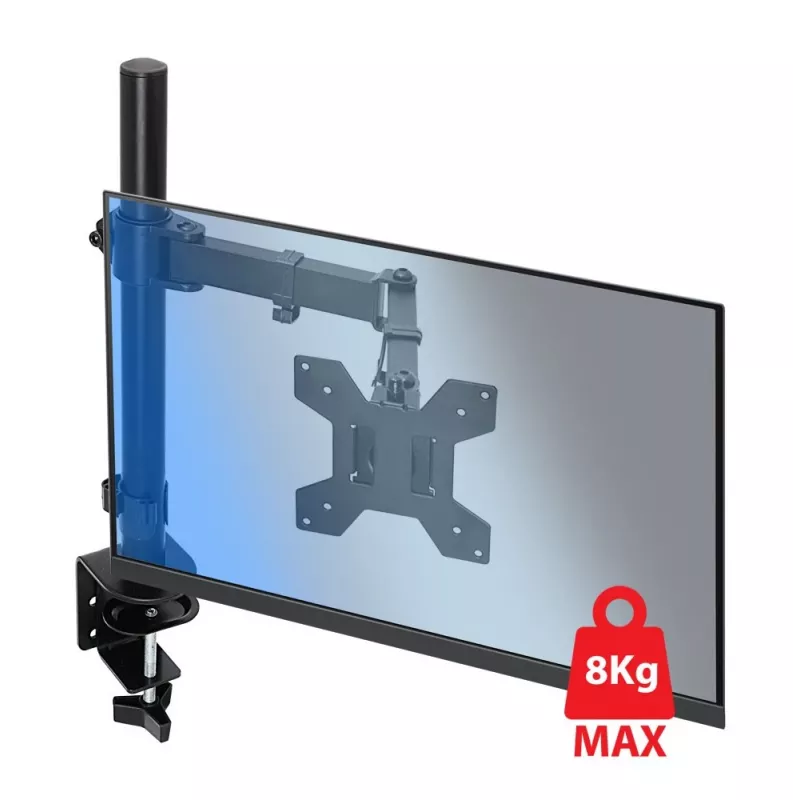 Monitor-Tischhalterung ESPERANZA ERW017 für 10–27 Zoll Bildschirme, bis 8 kg, Tischklemme, VESA 75x75–100x100