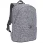 RIVACASE Anvik 15.6 Laptop-Rucksack, 15L, grau, wasserdichtes Gewebe, Fächer für 10.5 Tablet, Smartphone, Dokumente, Zubehör, Flasche