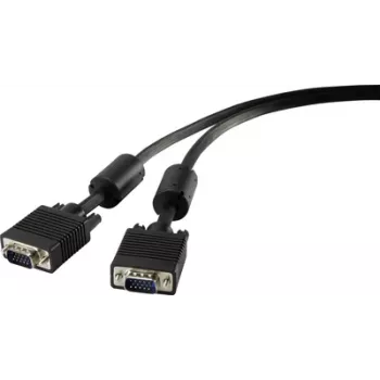 VGA-Kabel Renkforce 1404167, 5 m Länge, schwarz, SVGA-Stecker auf Stecker