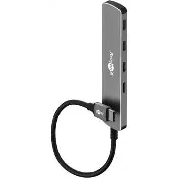 Goobay schlank 4-Port USB-Hub USB-C zu 5 Gbit/s - -Stecker USB 3.2> 4x (79160)